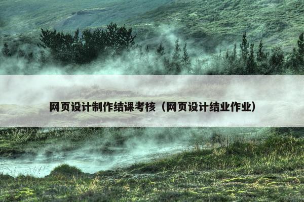 网页设计制作结课考核（网页设计结业作业）