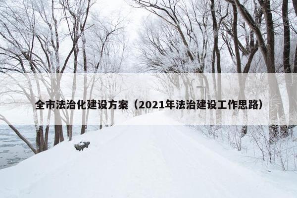 全市法治化建设方案（2021年法治建设工作思路）
