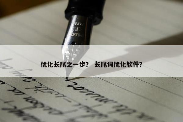 优化长尾之一步？ 长尾词优化软件？