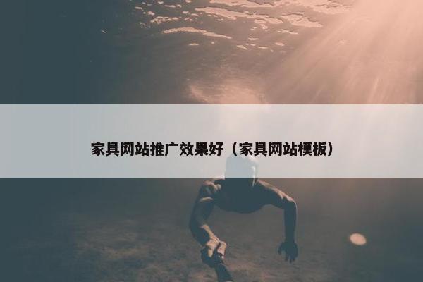 家具网站推广效果好（家具网站模板）
