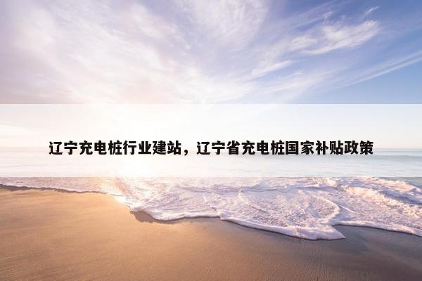 辽宁充电桩行业建站，辽宁省充电桩国家补贴政策