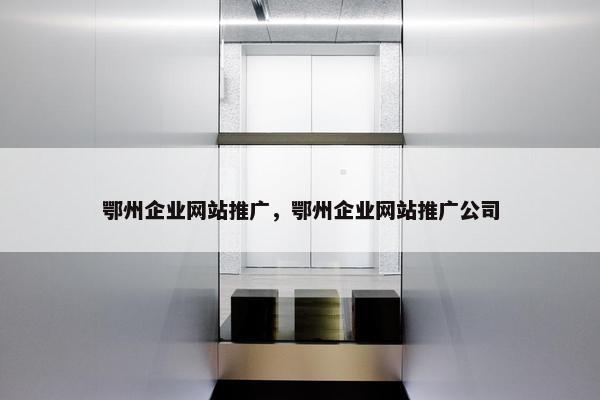 鄂州企业网站推广，鄂州企业网站推广公司