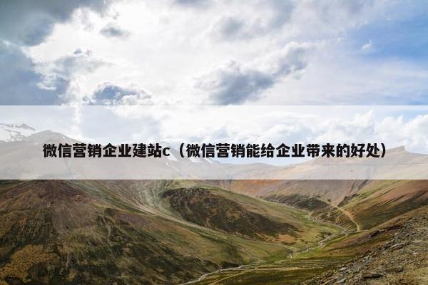 微信营销企业建站c（微信营销能给企业带来的好处）