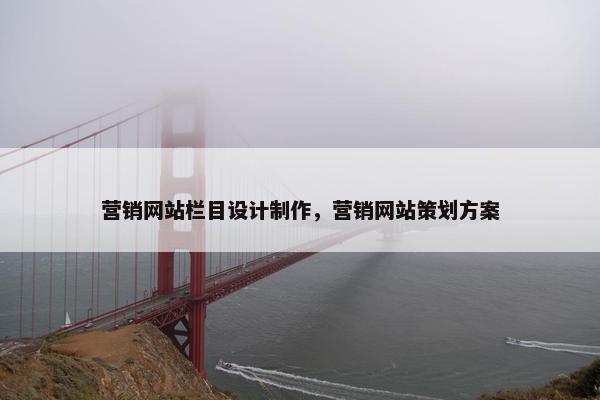 营销网站栏目设计制作，营销网站策划方案