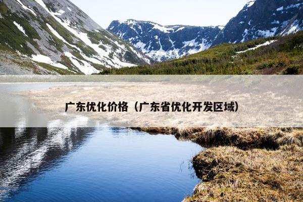 广东优化价格（广东省优化开发区域）