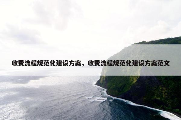 收费流程规范化建设方案，收费流程规范化建设方案范文