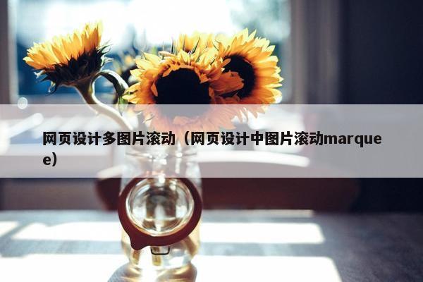 网页设计多图片滚动（网页设计中图片滚动marquee）