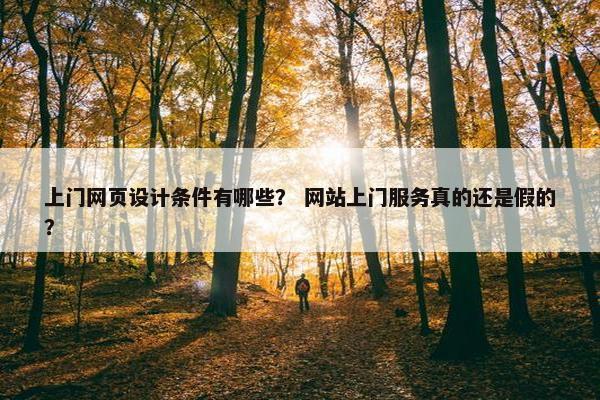 上门网页设计条件有哪些？ 网站上门服务真的还是假的？