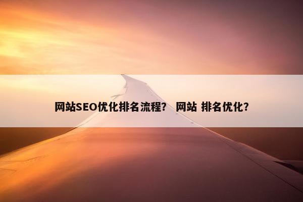 网站SEO优化排名流程？ 网站 排名优化？