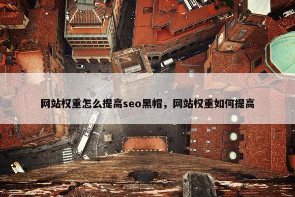 网站权重怎么提高seo黑帽，网站权重如何提高