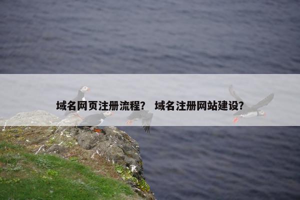 域名网页注册流程？ 域名注册网站建设？
