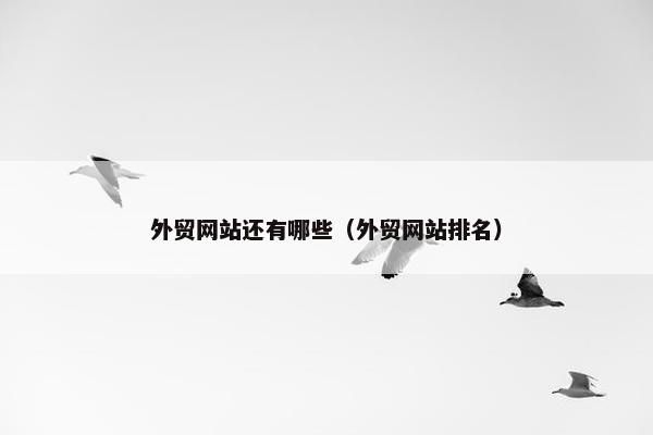 外贸网站还有哪些（外贸网站排名）