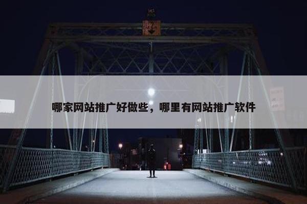 哪家网站推广好做些，哪里有网站推广软件