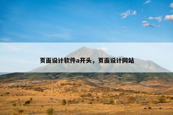 页面设计软件a开头，页面设计网站