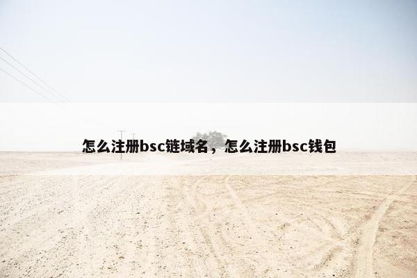 怎么注册bsc链域名，怎么注册bsc钱包