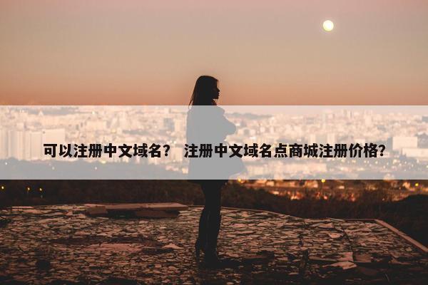 可以注册中文域名？ 注册中文域名点商城注册价格？