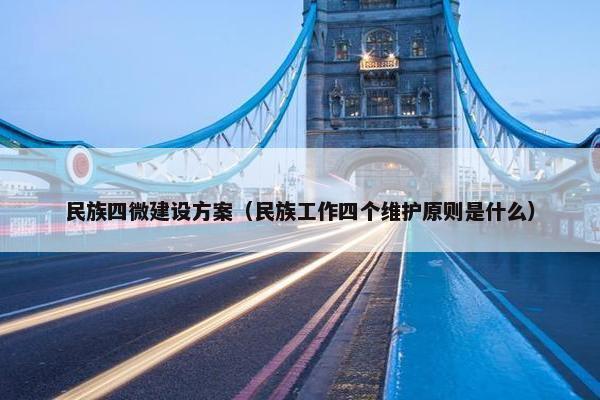 民族四微建设方案（民族工作四个维护原则是什么）
