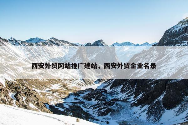 西安外贸网站推广建站，西安外贸企业名录
