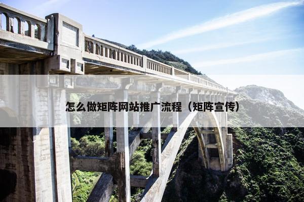 怎么做矩阵网站推广流程（矩阵宣传）