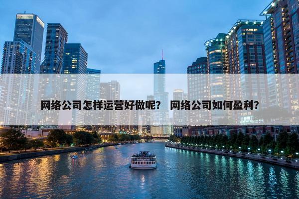 网络公司怎样运营好做呢？ 网络公司如何盈利？