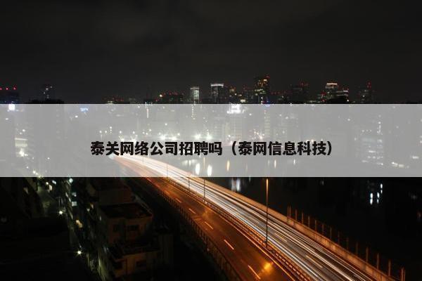 泰关网络公司招聘吗（泰网信息科技）