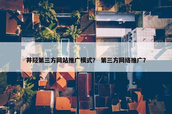 井陉第三方网站推广模式？ 第三方网络推广？