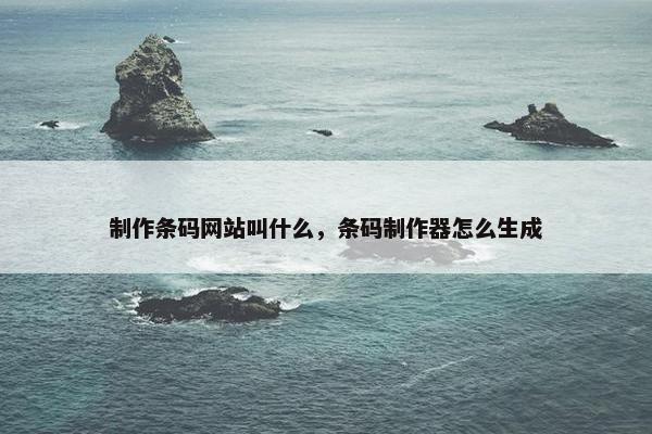 制作条码网站叫什么，条码制作器怎么生成
