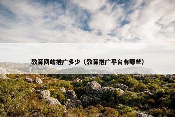 教育网站推广多少（教育推广平台有哪些）