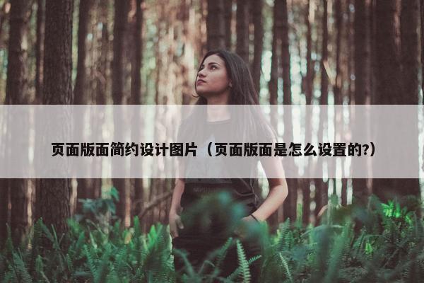 页面版面简约设计图片（页面版面是怎么设置的?）