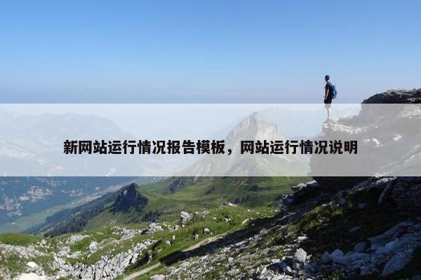 新网站运行情况报告模板，网站运行情况说明