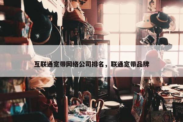 互联通宽带网络公司排名，联通宽带品牌