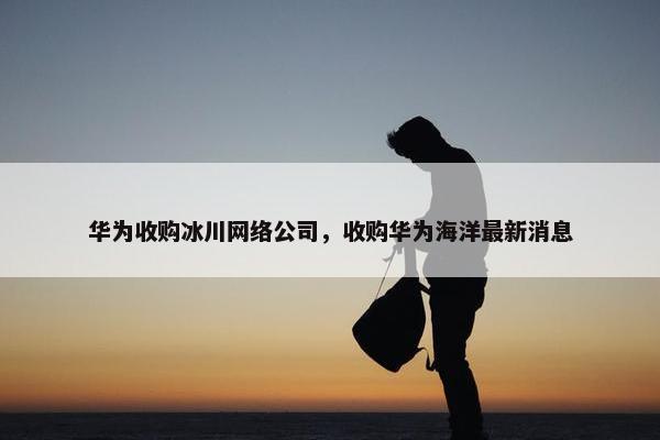 华为收购冰川网络公司，收购华为海洋最新消息