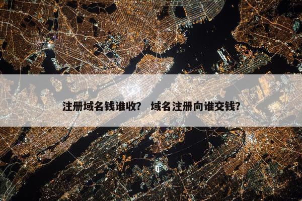 注册域名钱谁收？ 域名注册向谁交钱？