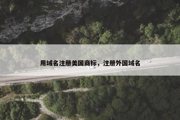 用域名注册美国商标，注册外国域名