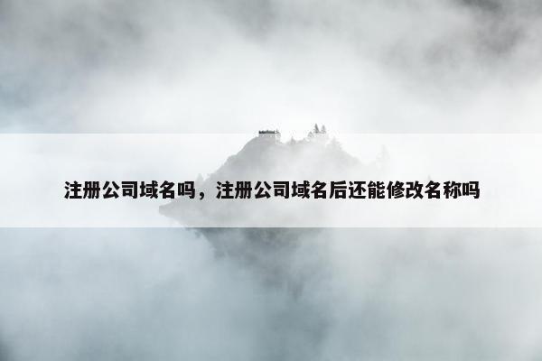 注册公司域名吗，注册公司域名后还能修改名称吗