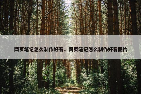 网页笔记怎么制作好看，网页笔记怎么制作好看图片